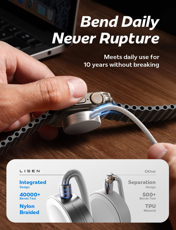 LISEN 5W für Apple Watch 11 Ladekabel USB C Schnellladekabel für Apple Watch Ultra 3, Smartwatch Lad