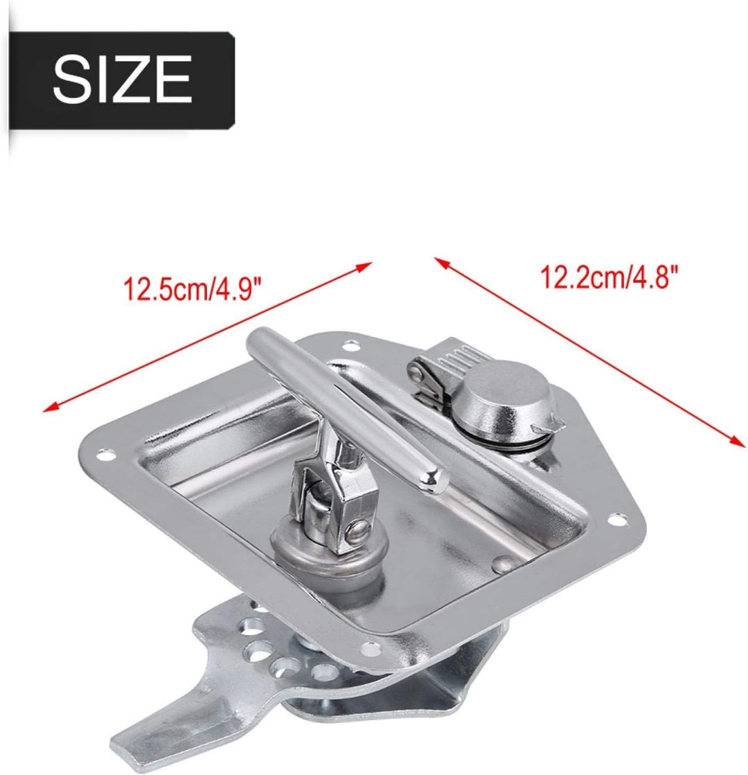 T-Form-Schloss, Edelstahl-Klapp-T-Form-Griffschloss Werkzeugkasten Schlüssel-Kit für LKW-Anhänger fü