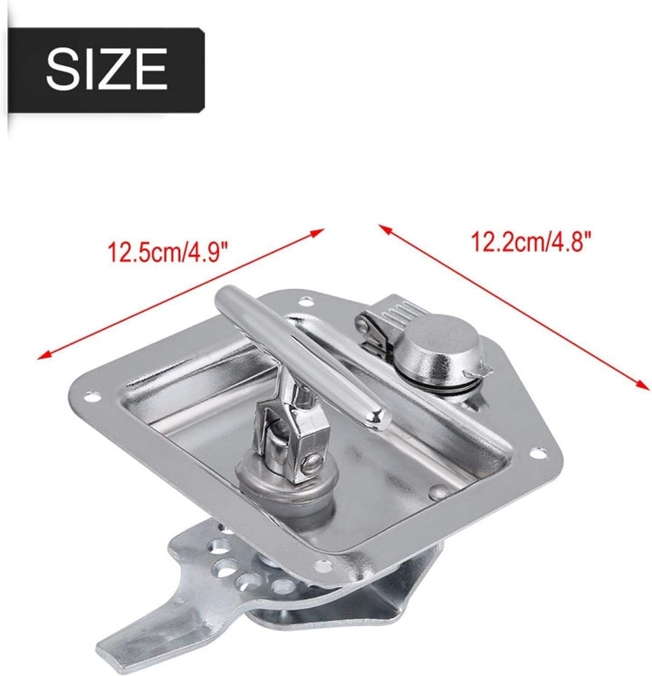 T-Form-Schloss, Edelstahl-Klapp-T-Form-Griffschloss Werkzeugkasten Schlüssel-Kit für LKW-Anhänger fü