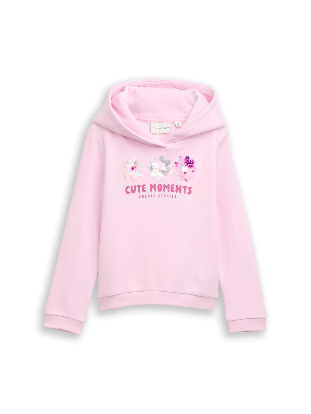 Tom Tailor Mädchen 1048671 Kinder Hoodie Sweatshirt mit Wendepailletten (1er Pack) 92-98 13233 - Pea