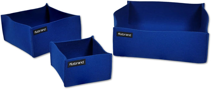 Dekoschale / Korb aus Designfilz von filzbrand, mittel, blau, Blau
