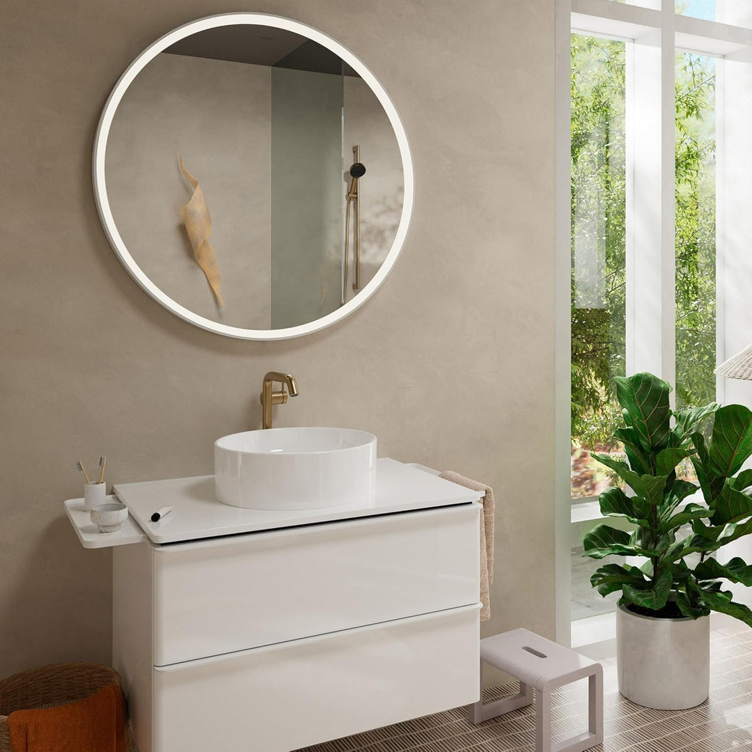 hansgrohe Tecturis S Fine - Waschtischarmatur mit Push-Open Ablauf, energiesparend (CoolStart), Wass
