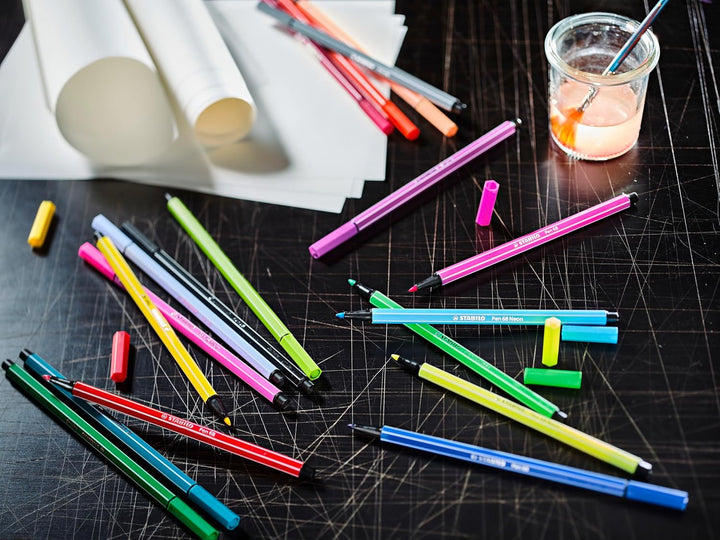 Premium-Filzstift - STABILO Pen 68 - ARTY - 66er Metalletui - mit 65 verschiedenen Farben 66er Pack,