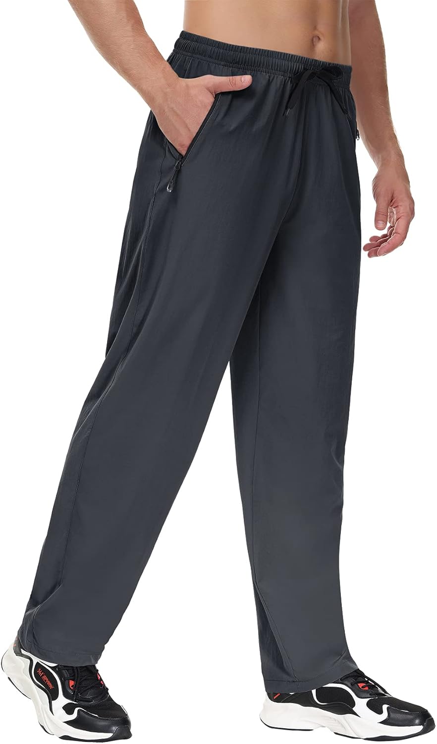 Butrends Herren Wanderhose Leicht Outdoorhose Workout-Laufhosen Atmungsaktive Sporthose XS Dunkelgra