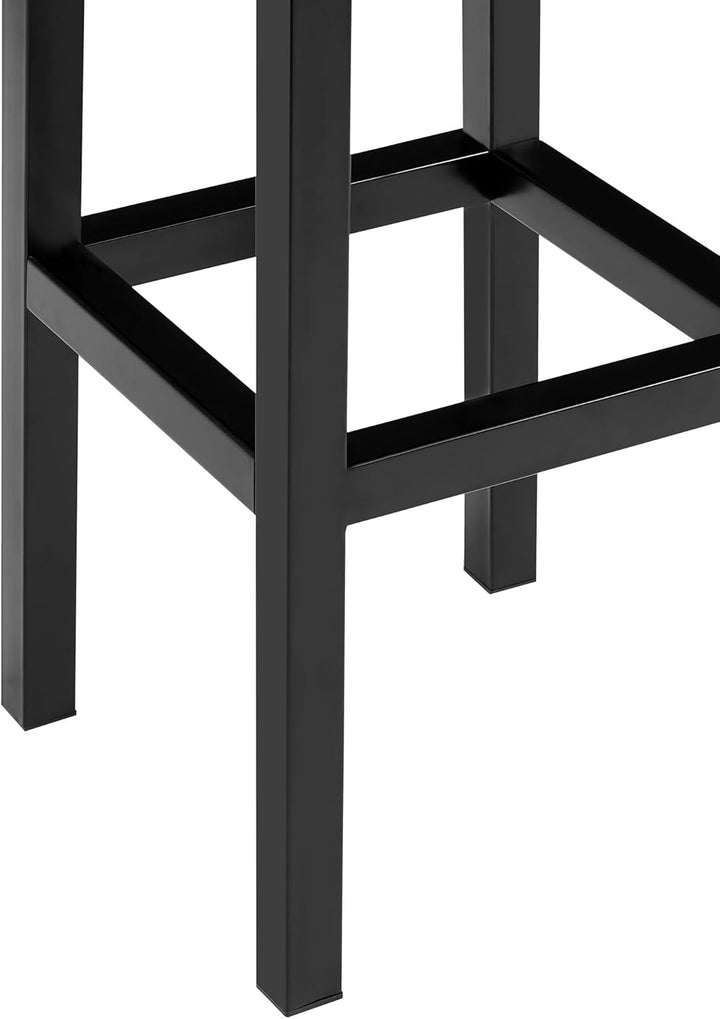 CLP Barhocker Taylor In Kunstleder Und Stoff I Sitzhöhe 85 cm In Quadratischer Bar-Hocker Mit Schwar