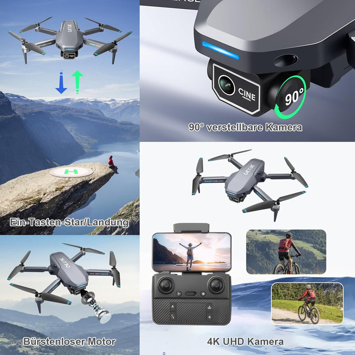 OKYUK K618 MAX Drohne mit Kamera 4K,270°Hindernisvermeidungs Drone Quadcopter mit FPV WiFi Übertragu