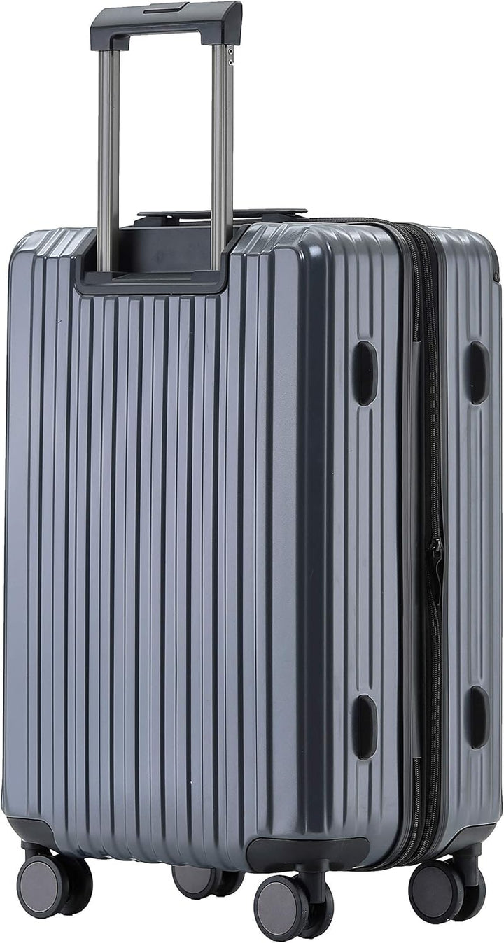 M816 TSA-Schloss Koffer Reisekoffer Trolley Kofferset Hardschale Boardcase Handgepäck (Grey, Mittler