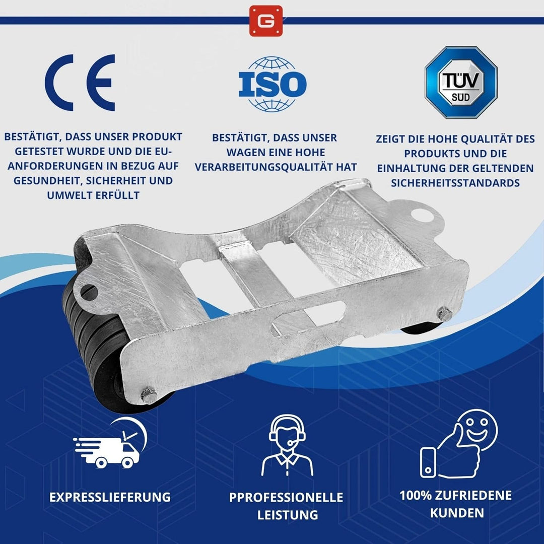 Gal Industrial Auto Rangierhilfe Rangierroller Rangierheber für Pkw Abschlepp Rollwagen belastbar bi