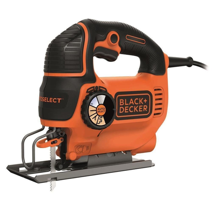 Black & Decker Autoselect Stichsäge mit Klinge, orange, KS801SE 550 wattsW, 18 voltsV Metallsäge, Me