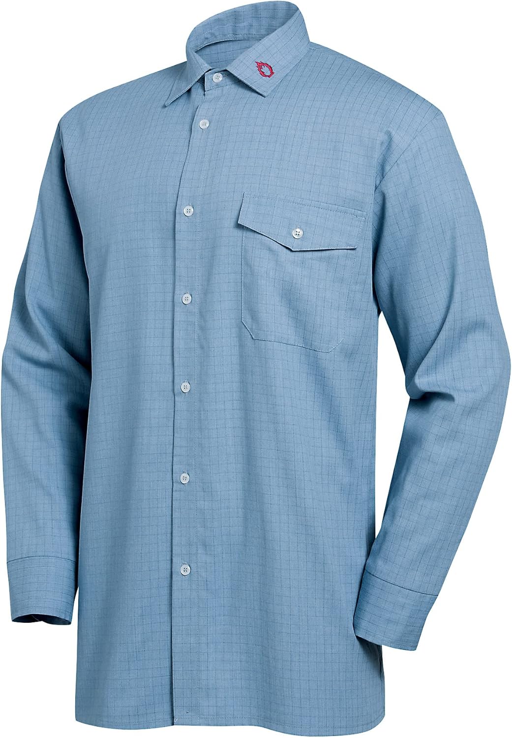 Uvex Protection Fire Herren-Arbeitsshirt - Hellblaue Männer-Hemd - aus Modacryl für Hitze- und Flamm