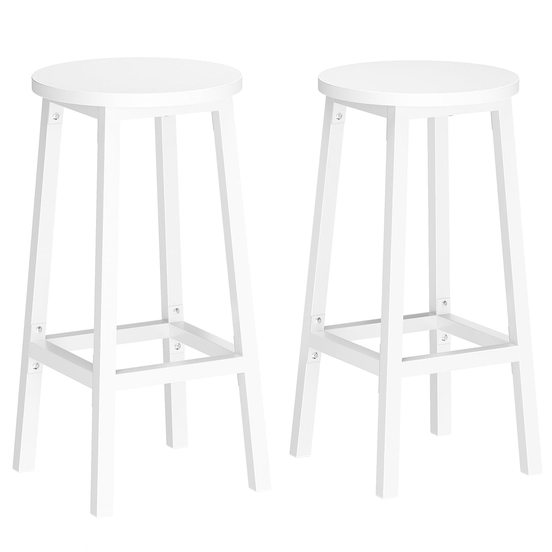 VASAGLE Barhocker, 2er Set, Barstühle, Küchenstühle mit Metallgestell, einfache Montage, 65 cm hoch,
