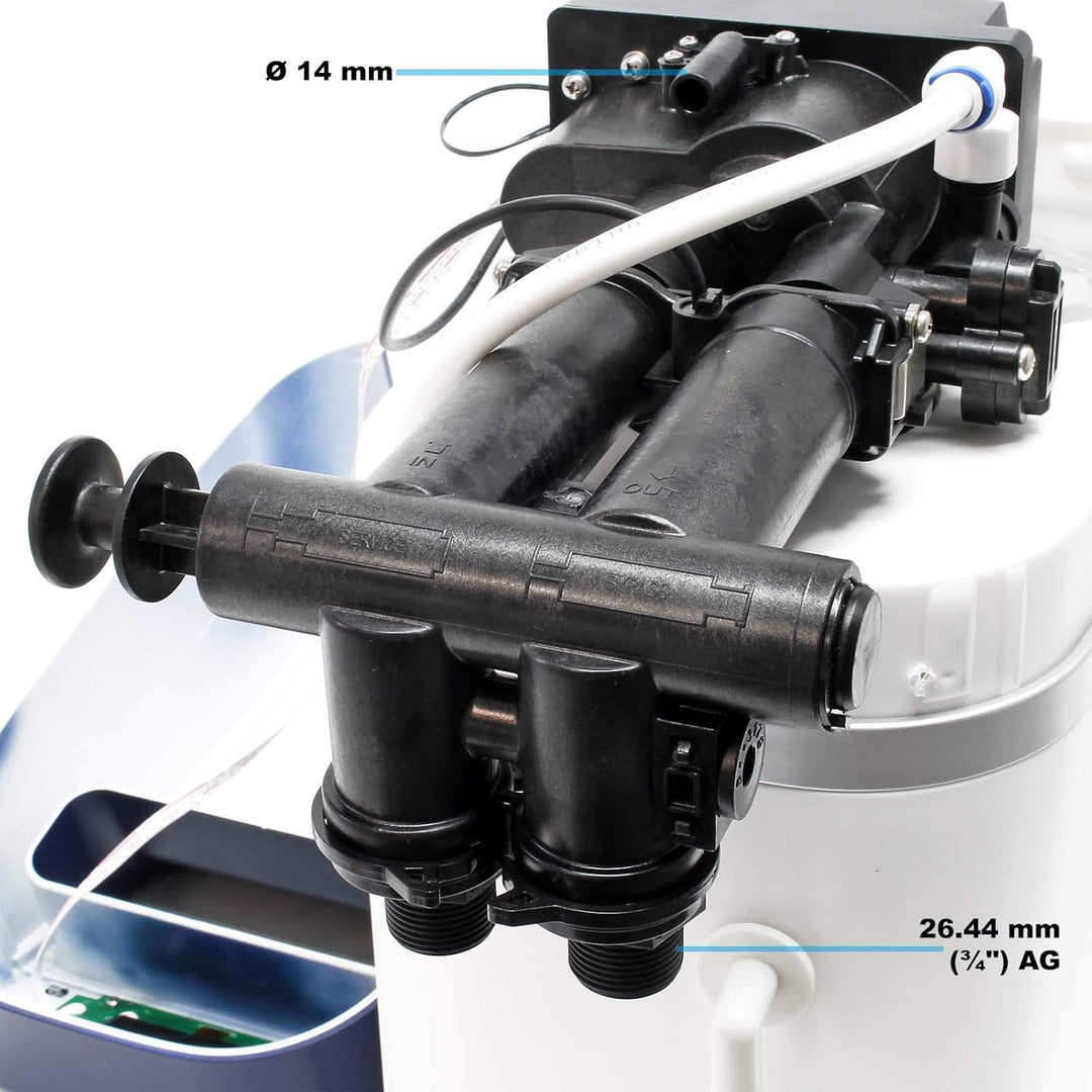 Wiltec SOFT-R1 Wasserenthärtungsanlage, Wasserentkalkung mit 500 l/h, Entkalkungsanlage mit Ionentau