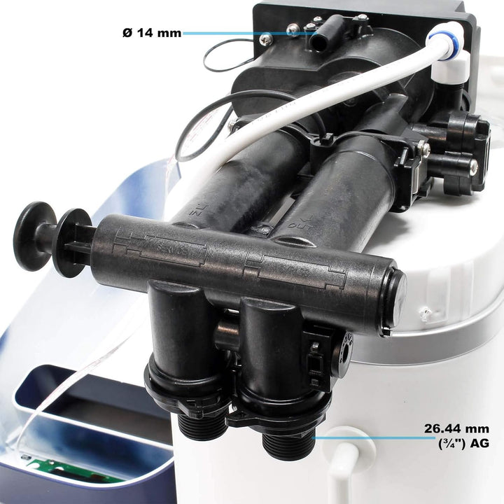 Wiltec SOFT-R1 Wasserenthärtungsanlage, Wasserentkalkung mit 500 l/h, Entkalkungsanlage mit Ionentau