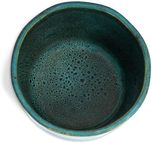 MAOCI - Matcha Tee-Schale Chawan aus Porzellan 350ml grün-türkis handgefertigt