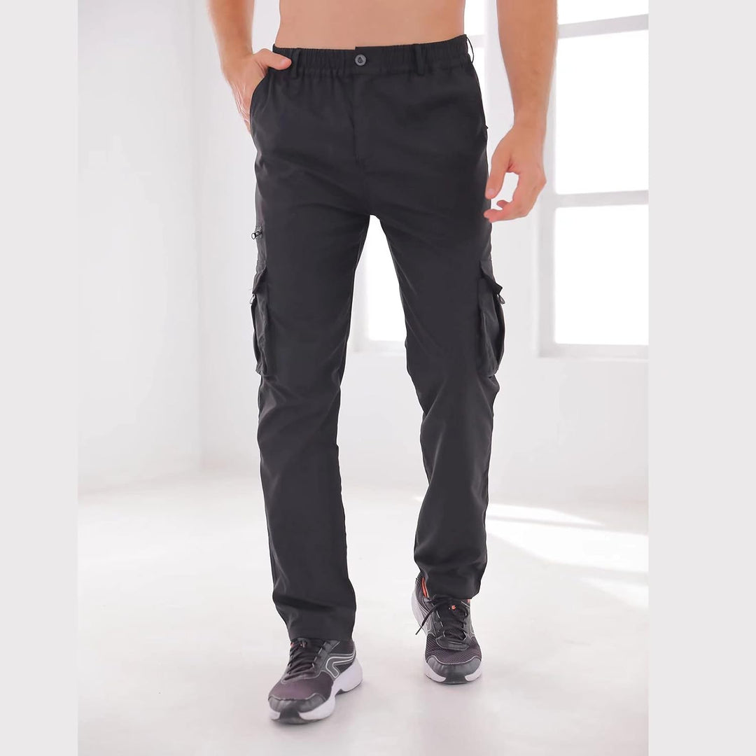 Herren-Cargohose, leicht, taktische Hose, Wandern, Jogger, klassische Passform, mehrere Taschen XXL
