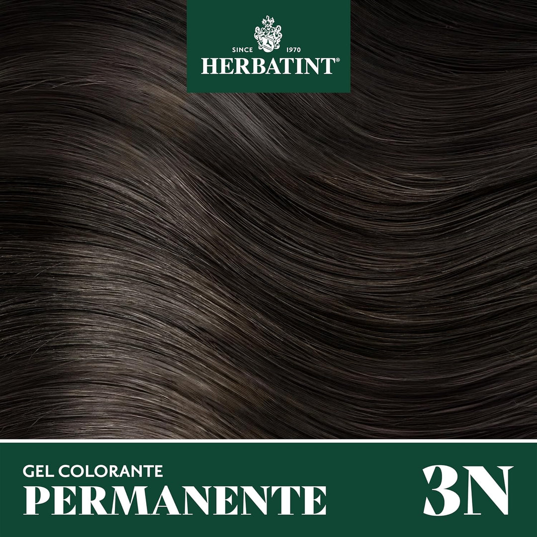 Herbatint Permanentes Farbgel 3 Dosen, 300 ml – 3N Dunkelbraun, ohne Ammoniak, für empfindliche Haut