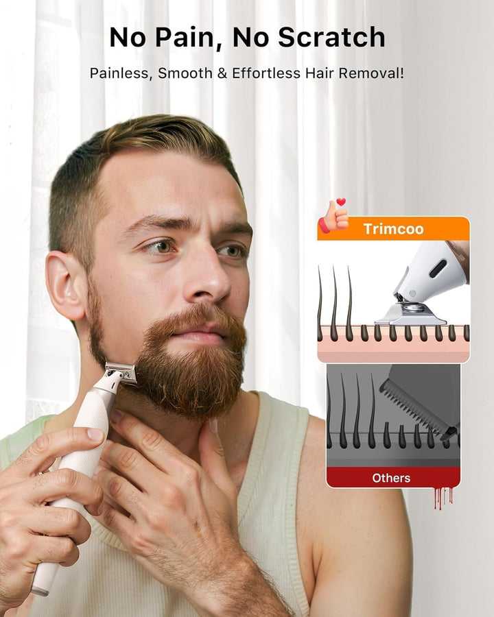 Elektrischer Intim- & Körperhaartrimmer – Schmerzloser Barttrimmer für Männer, All-in-One Body Groom