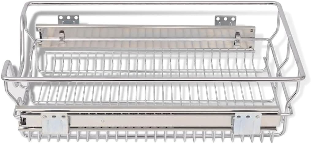 vidaXL 2X Einbauschublade Teleskopschublade Korbauszug Küchenschrank 40 cm 36.8 x 46 x 13 cm, 36.8 x