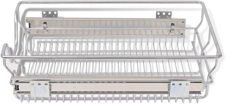 vidaXL 2X Einbauschublade Teleskopschublade Korbauszug Küchenschrank 40 cm 36.8 x 46 x 13 cm, 36.8 x