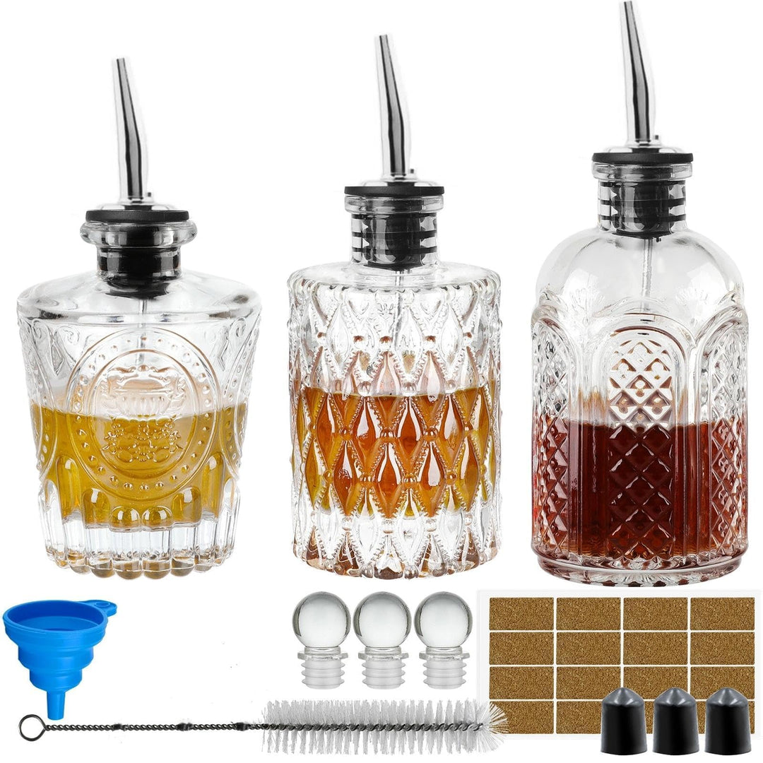 Glas Sirup spender Set Kaffeesirup spender für Küche Coffee Bar, Essig und Ölflaschen Olivenöl Flasc