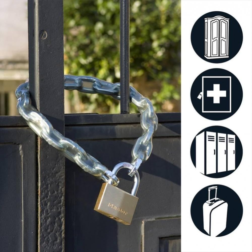 MASTER LOCK 2960EURD Vorhängeschloss 60mm Vollmessing 8,8 x 6 cm, 8,8 x 6 cm