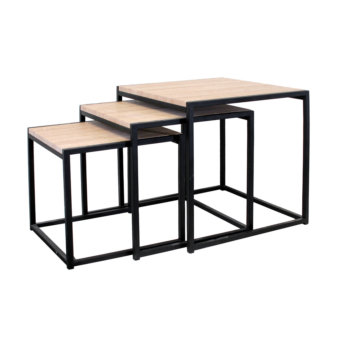 THE HOME DECO FACTORY HD3845 Tabelle, Holz, Holzschwarz, One Size