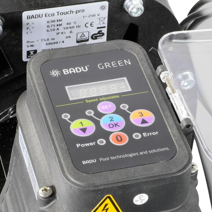 BADU Eco Touch Pro II - Energiesparende Poolpumpe mit variabler Drehzahl & leisen Betrieb - Für Pool