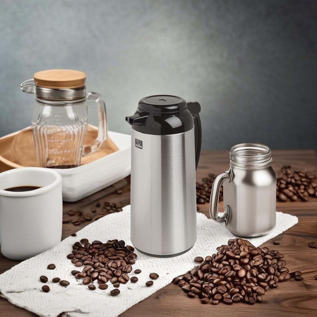Zojirushi Premium Thermal 1.85 Liter Carafe, Brushed Stainless Steel by Zojirushi Schwarz / Chrom, S