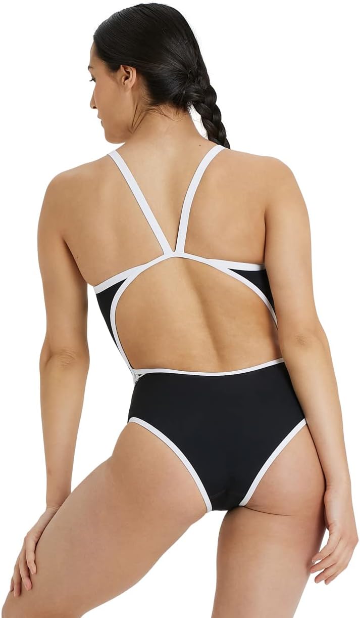 ARENA Damen Performance Women's Icons Solid Super Fly Back Swimsuit Badeanzug, 26 Black-white