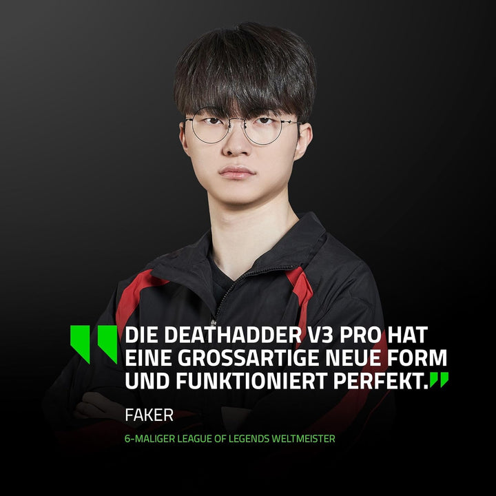 Razer DeathAdder V3 Pro + HyperPolling Wireless-Adapter - Ultra leichte E-Sport-Maus mit echten 8K H