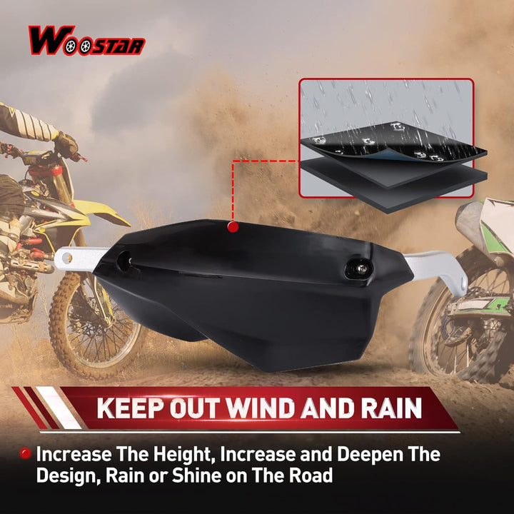 WOOSTAR 22mm 28mm Motorrad Lenkerschutz Handschutz Montage Ersatz für Motocross Off-Road Dirt Pitbik