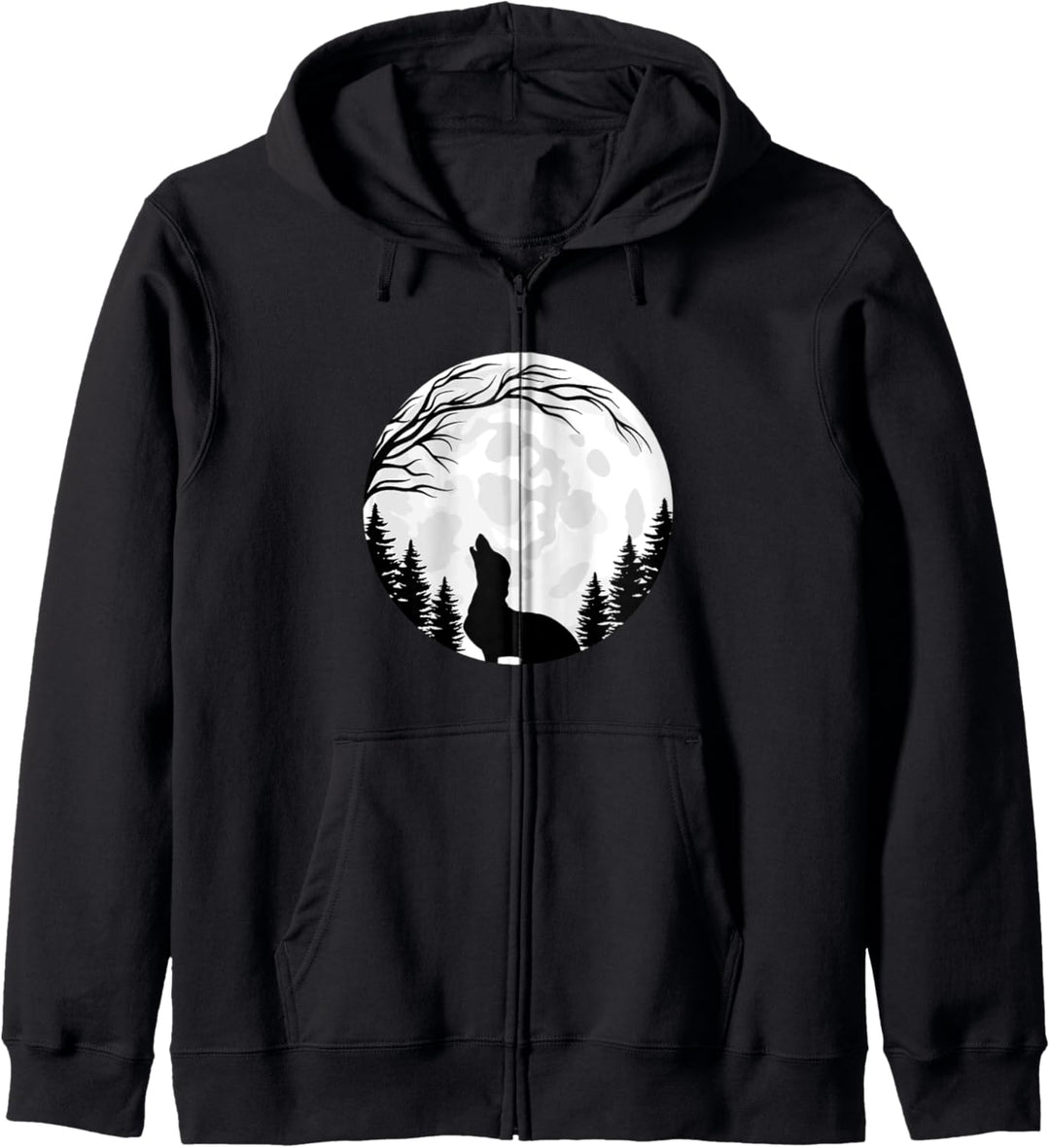 Dackel Dachshund Teckel Jault vor Mond Geschenkidee Kapuzenjacke