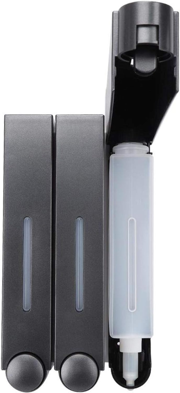 3 Seifenspender, Manueller Seifenspender Wandbefestigung, 3 x 420ml Shampoo Duschgel Conditioner Spe