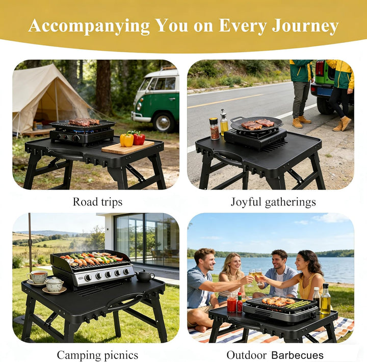 GFTIME Tragbarer Grillwagen für Enders Urban, Weber Q100/Q200/Q300, Ninja Woodfire, Burnhard Wayne –