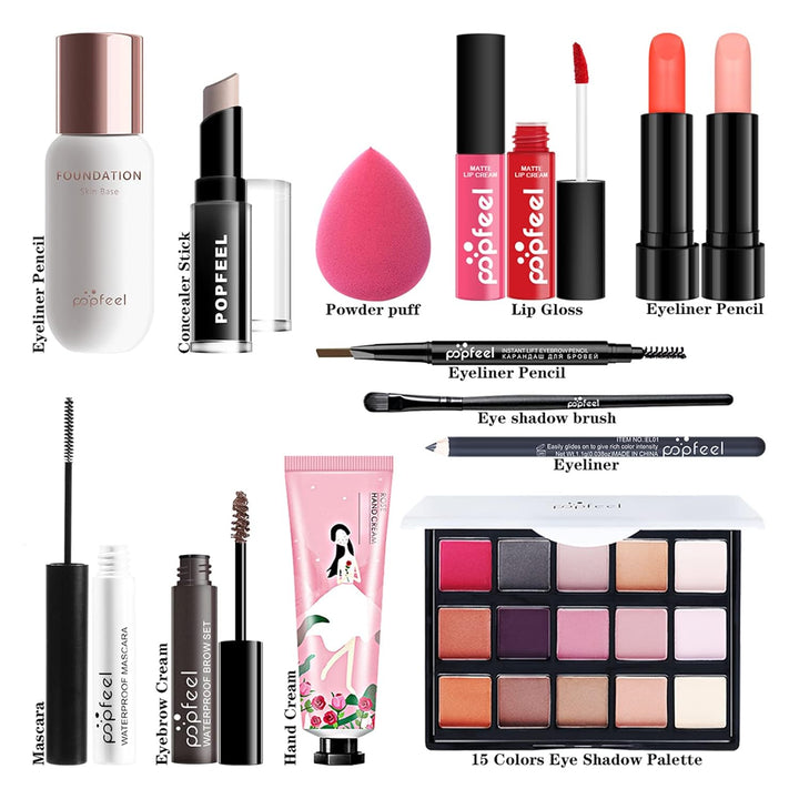 FantasyDay Multifunktions Exquisite Make-up Geschenkset Kosmetik Schmink Kit für Gesicht, Augen und
