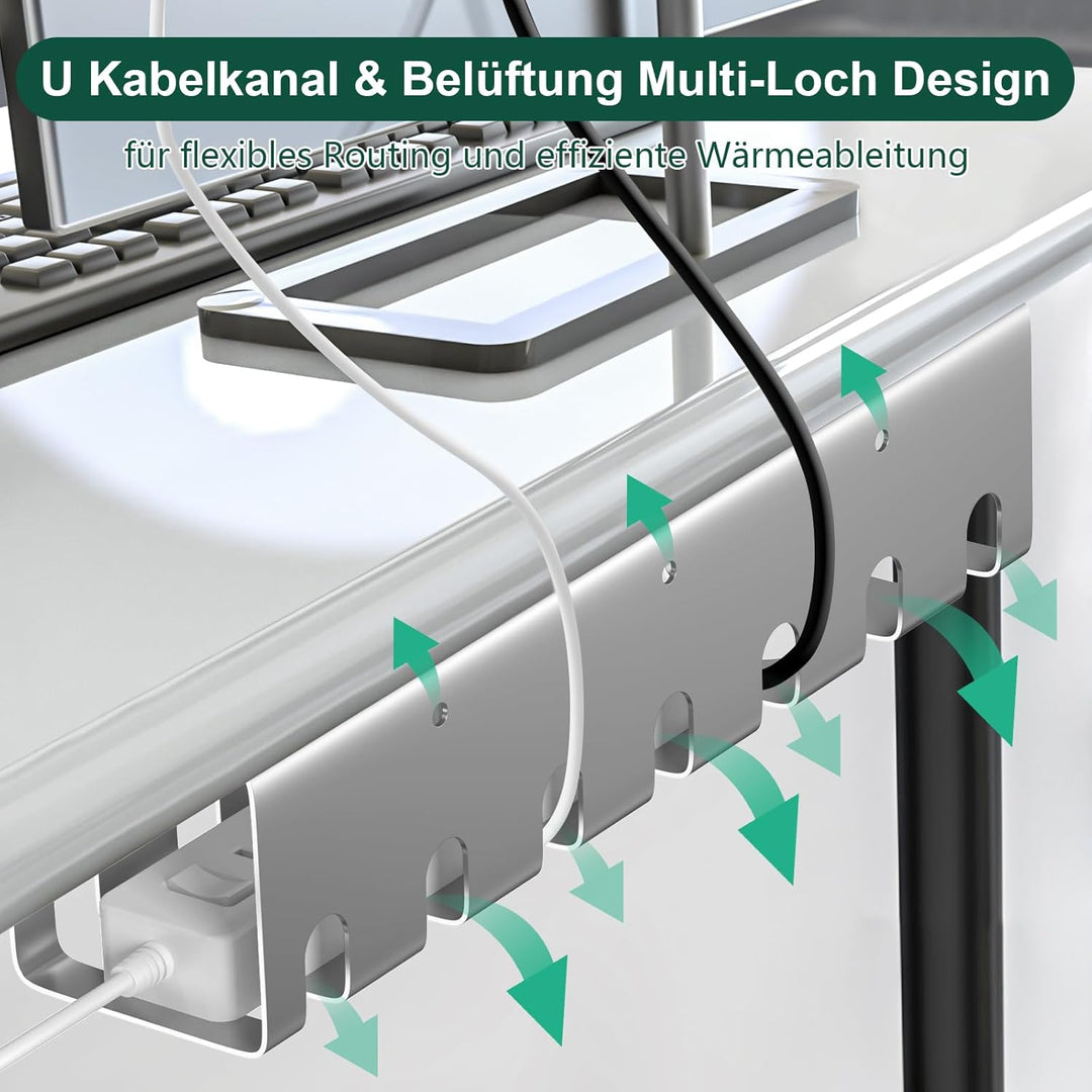 Oududianzi 1 Stück Kabelkanal Schreibtisch, Kabelführung Schreibtisch, Kabelmanagement Schreibtisch