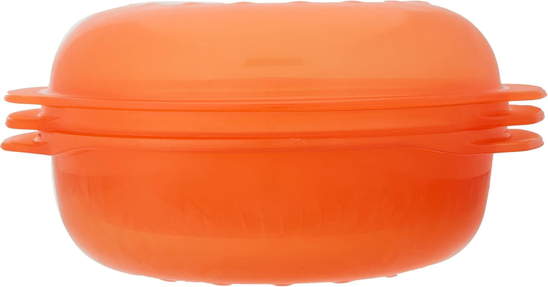 Wpro Dampfgarer für Mikrowelle, rund, Orange