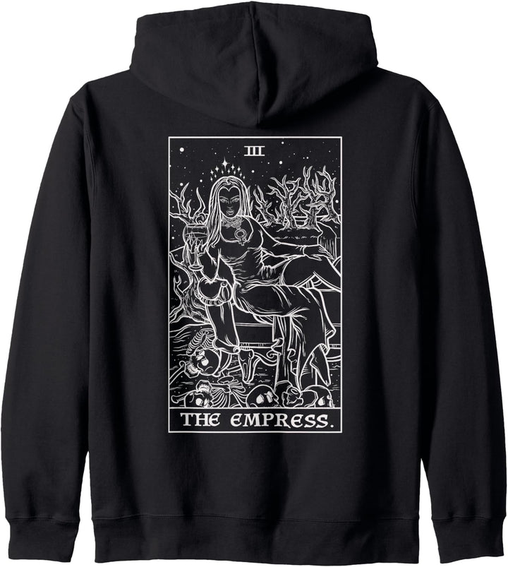 Die Kaiserin Tarotkarte Halloween Vampir Gothic Horror Hexe Kapuzenjacke