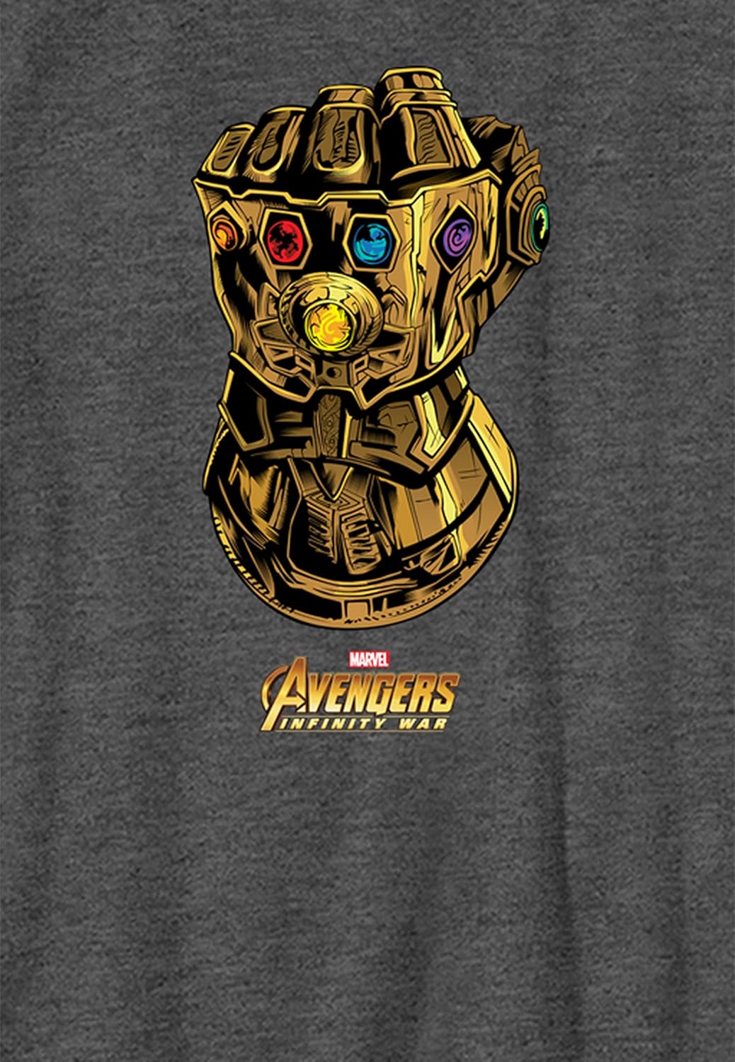 Marvel Jungen Zieh ein Handschuh-t-shirt An, Charcoal Heather, XS