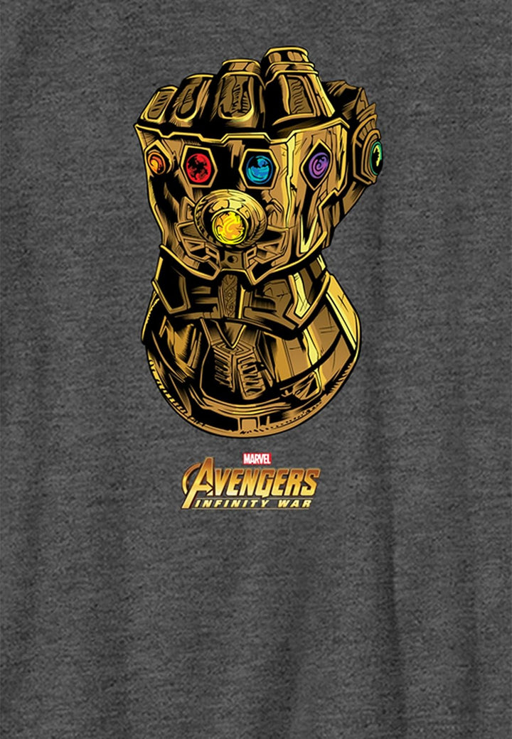 Marvel Jungen Zieh ein Handschuh-t-shirt An, Charcoal Heather, XS