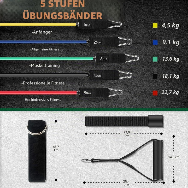 VEICK Widerstandsbänder, Übungsbänder, Workout-Bänder, Widerstandsbänder zum Trainieren mit Griffen
