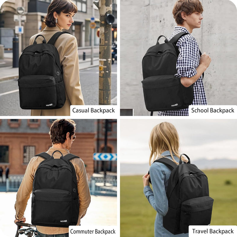 HOMIEE Schulrucksack Damen Herren Leicht Laptop Rucksack 17,3 Zoll mit Laptopfach Wasserdichter Lapt