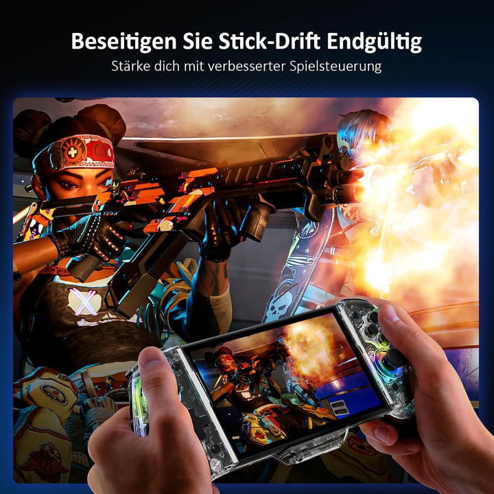 NexiGo Gripcon, (Gen 2), Keine Deadzone, Enhanced Switch/Switch OLED Controller für Handheld-Modus,