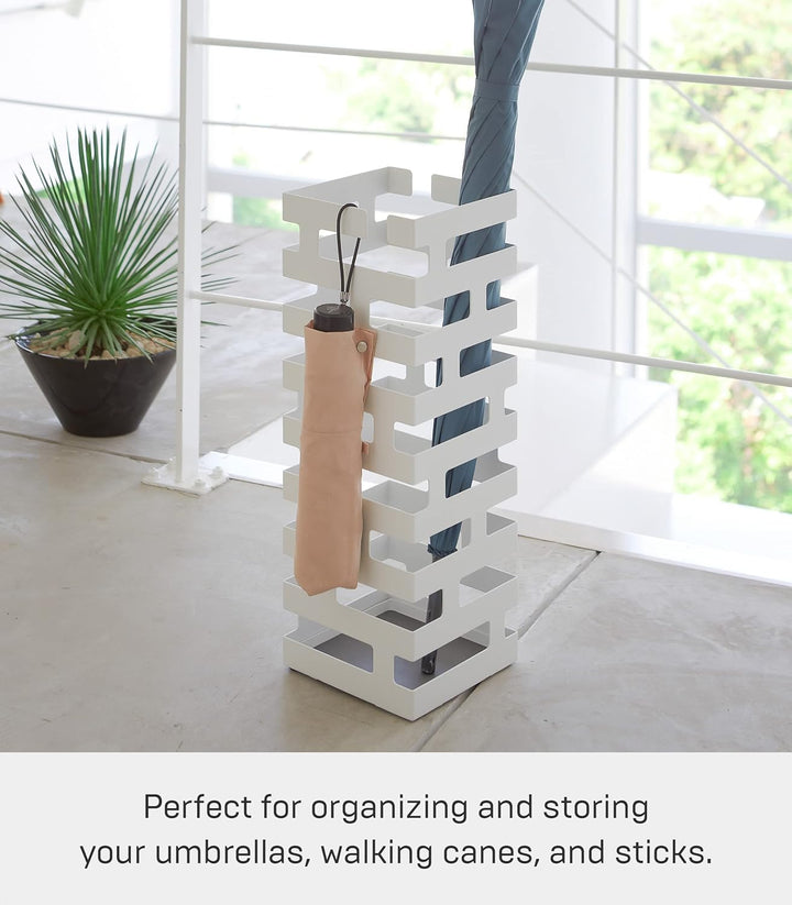 Brick Umbrella Stand Square - white Weiss, Weiss