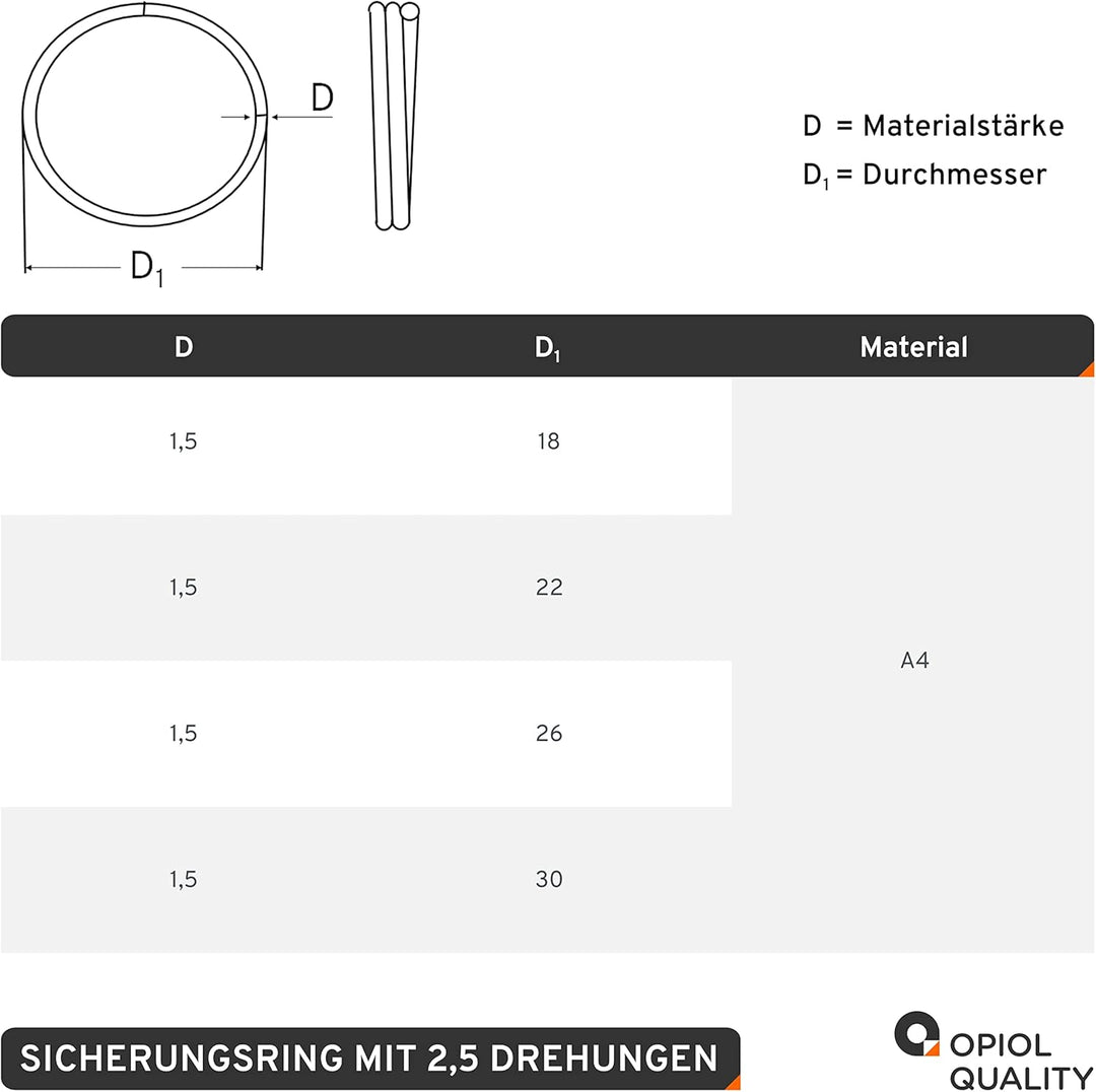 Schlüsselring Schlüsselringe 30mm Edelstahl A4 V4A (10 Stück) Schlüsselbund Schlüsselanhänger Metall