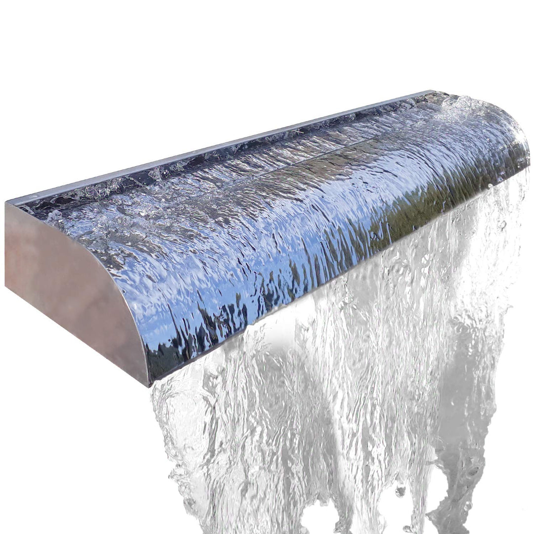 Köhko Wasserfall Victoria 90 cm aus Edelstahl Hochglanz Aquafall 90 CM silbrig, 90 CM silbrig