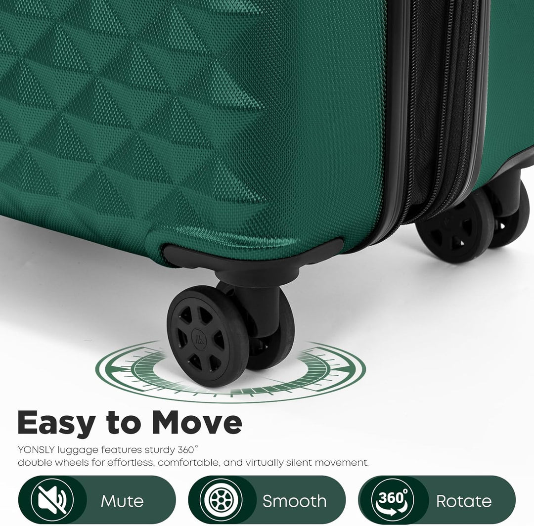 Reisekoffer Suitcase, Erweiterbarer Hartschalenkoffer Trolley mit TSA-Schloss und hochwertigem YKK-R