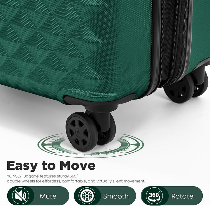 Reisekoffer Suitcase, Erweiterbarer Hartschalenkoffer Trolley mit TSA-Schloss und hochwertigem YKK-R