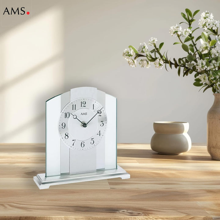 AMS Moderne Tischuhr mit Quartzwerk, batteriebetrieben - Modern Style 1120
