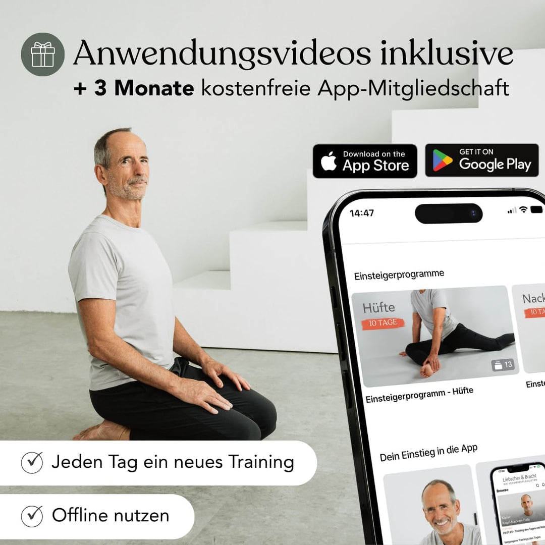 Liebscher & Bracht FAYO Faszienrolle mit Umlaufrille zum Training der Faszien, ideal für Balance- od